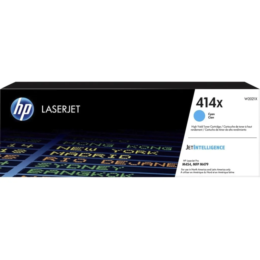 Cartucho de Tóner HP 414X Cian Alto Rend LaserJet p/LaserJet Pro M454dw-M479dw