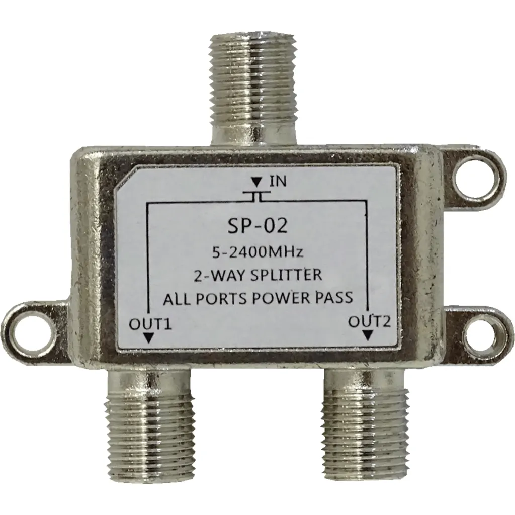 Imagen 2 de Coaxial 1-F-H 2-F-H 1x2 Divisor Splitter 5-2400MHz 75ohms TV