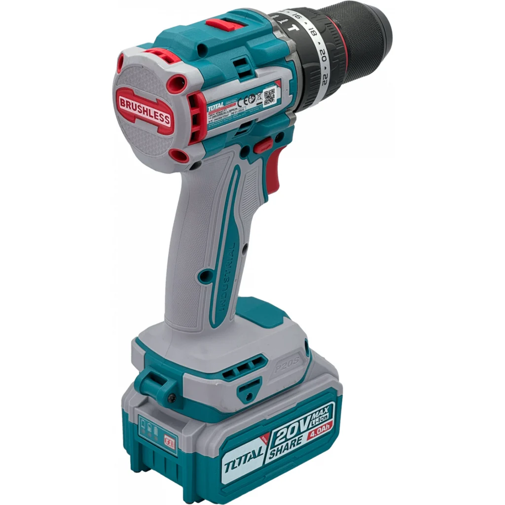 Imagen 2 de TOTAL P20S 20V 2x4A Baterias Litio Taladro 1,5-13mm TIDLI20968
