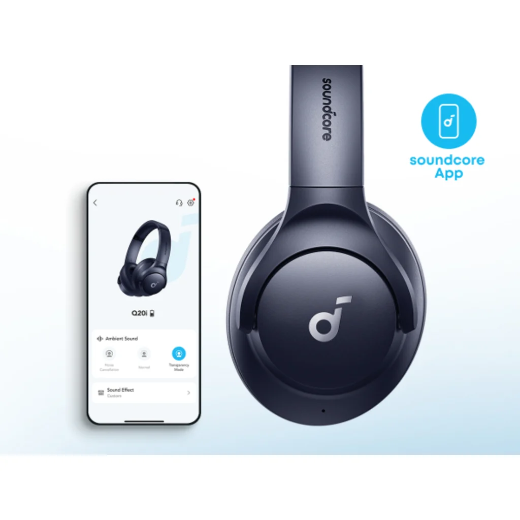 Imagen 2 de Audífono Inalámbricos OverEar Soundcore Noise Cancelling Life Q20i Negro