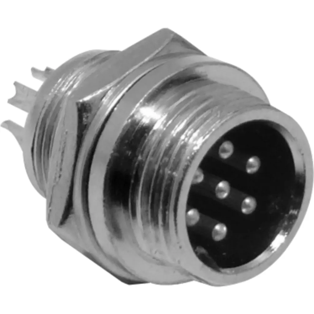 Imagen 2 de 7-pin Macho Chasis Conector GX12 Soldable Aviacion