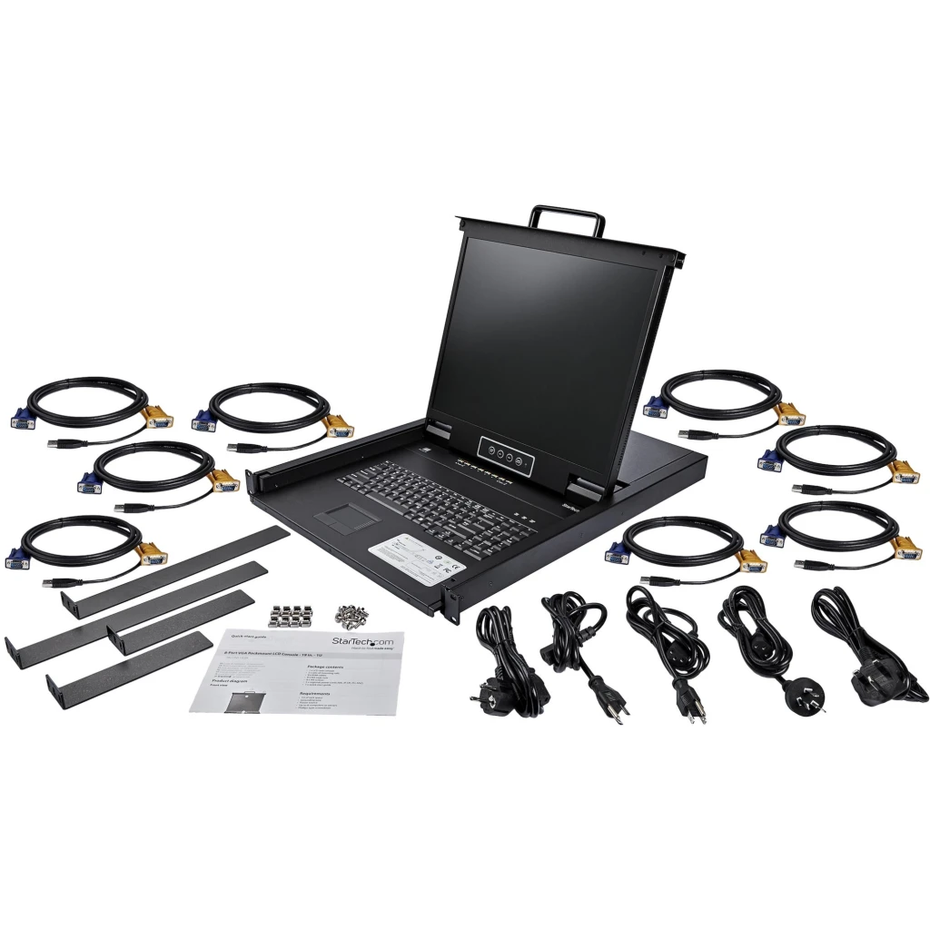 Imagen 5 de Consola KVM StarTech 8 Puertos VGA Pantalla LCD 19" Cajon 1U VGA y USB