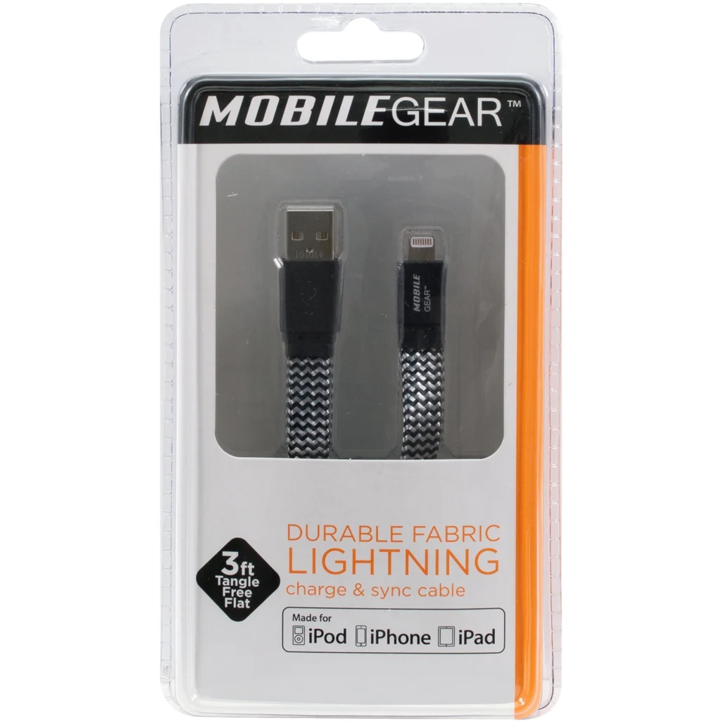 Imagen 1 de CABLE LIGHTNING IPH 5/6/7/8 PLANO MALLA 90 CMS