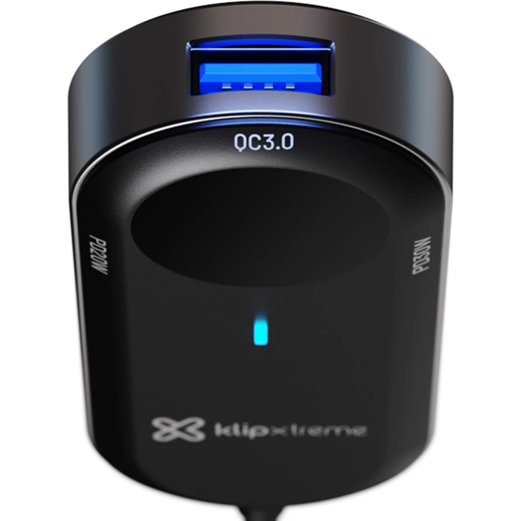Imagen 5 de Klip Xtreme KCC-100 - Car power adapter - 100 Watt - 4x 24pin USB-C / 2x 9pin USB-A - Cellular phone / Tablet - Car - Para Smartphones, tablets, small devices