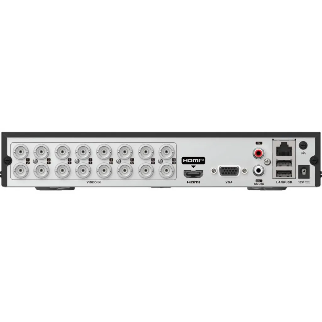 DVR Hikvision 16ch + 2IP (hasta 18CH IP) capacidad 1HDD 1 CH audio 2WayAud