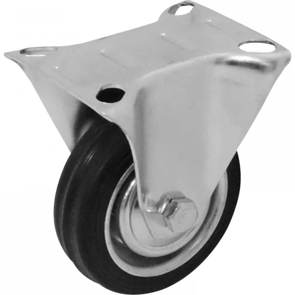 Imagen 1 de Rueda 3-pulgadas Fija Negra Soporta-30Kg 66x80x95mm