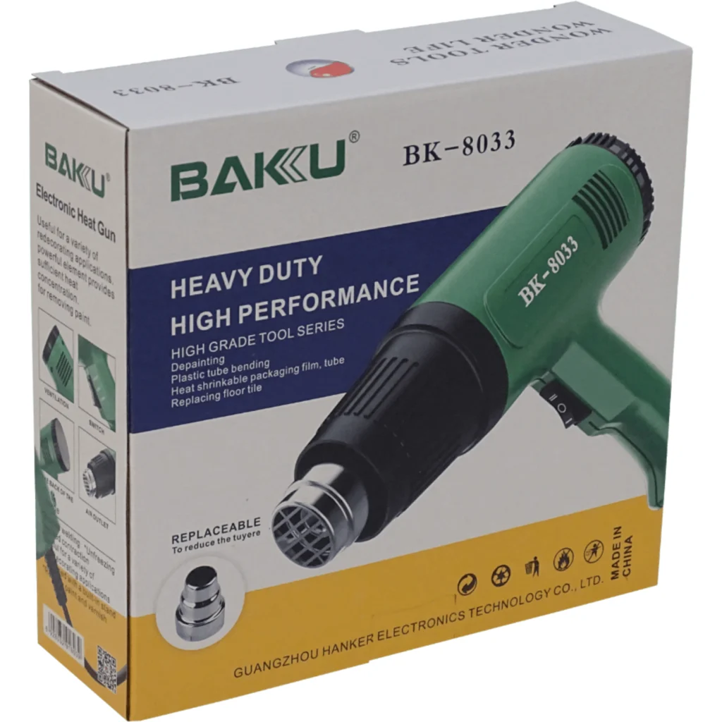 Pistola de Calor BEST BK-8033, 500-1600W Boquilla Aire Caliente