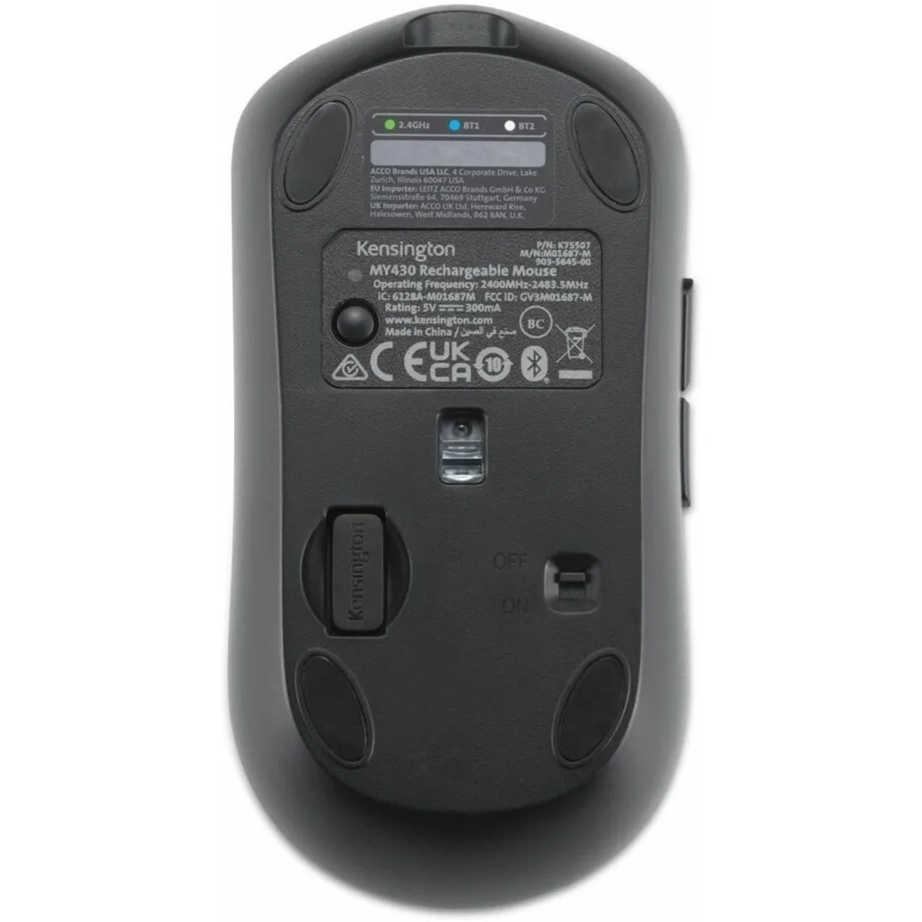 Imagen 4 de Mouse Recargable Inalámbrico Kensington MY430 Óptico 2400dpi 6 Botones RF/Bt USB
