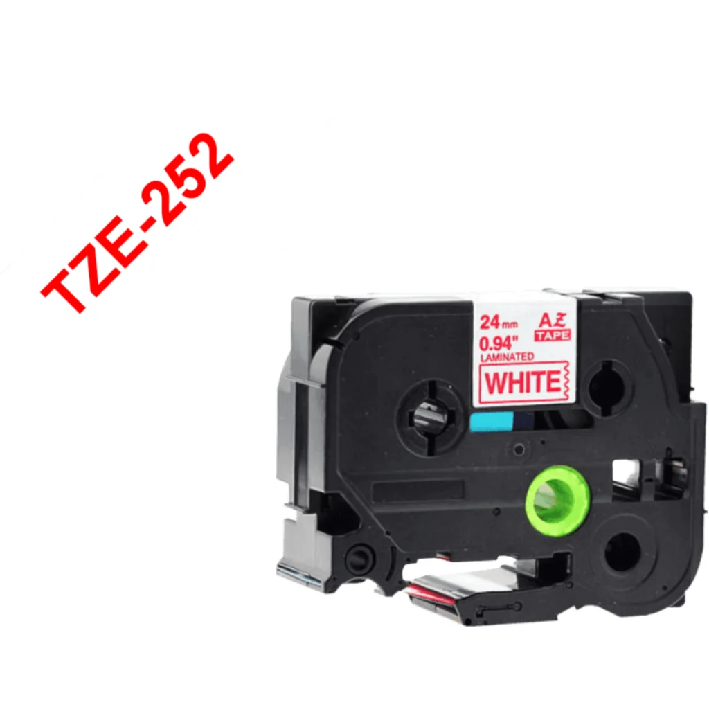 BROTHER 24mm Rojo en Fondo Blanco Cinta 8mt p/PT-E550WVP/D600VP/P900W