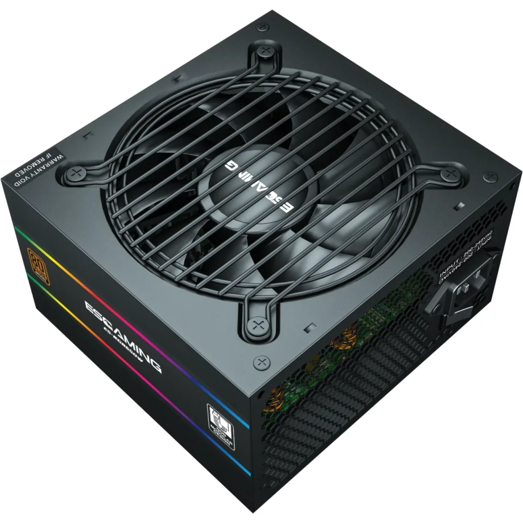 Imagen 6 de FUENTE PODER 650W/80 PLUS BRONZE CERTIFICADA ES-RGB650W ESGAMING