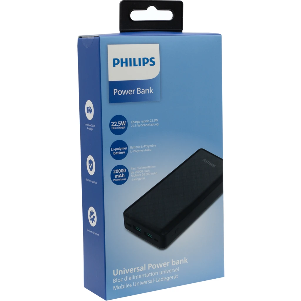 Imagen 3 de Power Bank Philips 20.000mAh 22.5W USB-C, micro USB