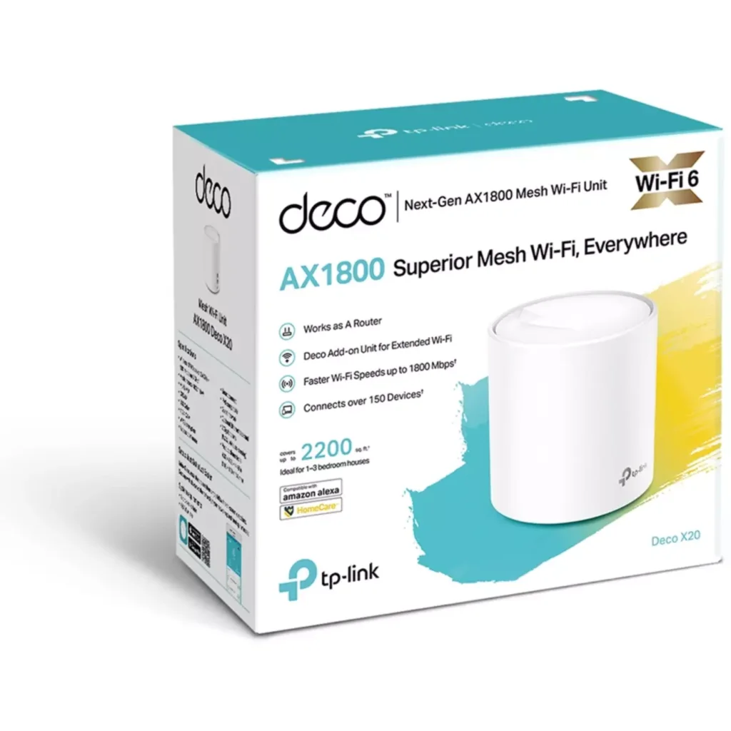 Imagen 6 de TP-LINK Deco X20 - Sistema Wi-Fi (enrutador) - malla - GigE - Wi-Fi 6 - Doble ba