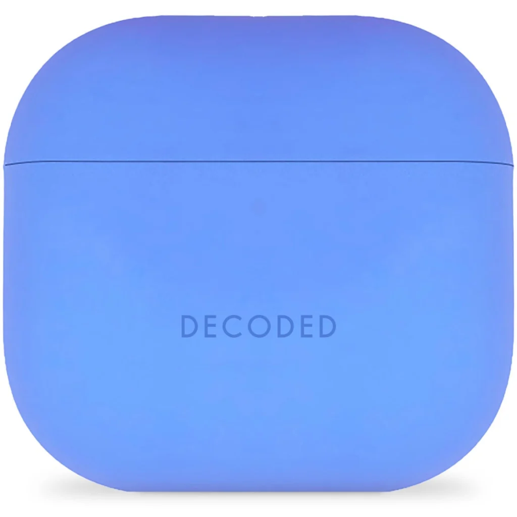 Funda silicona AirCase Pro para Airpods 4 Gen Decoded celeste