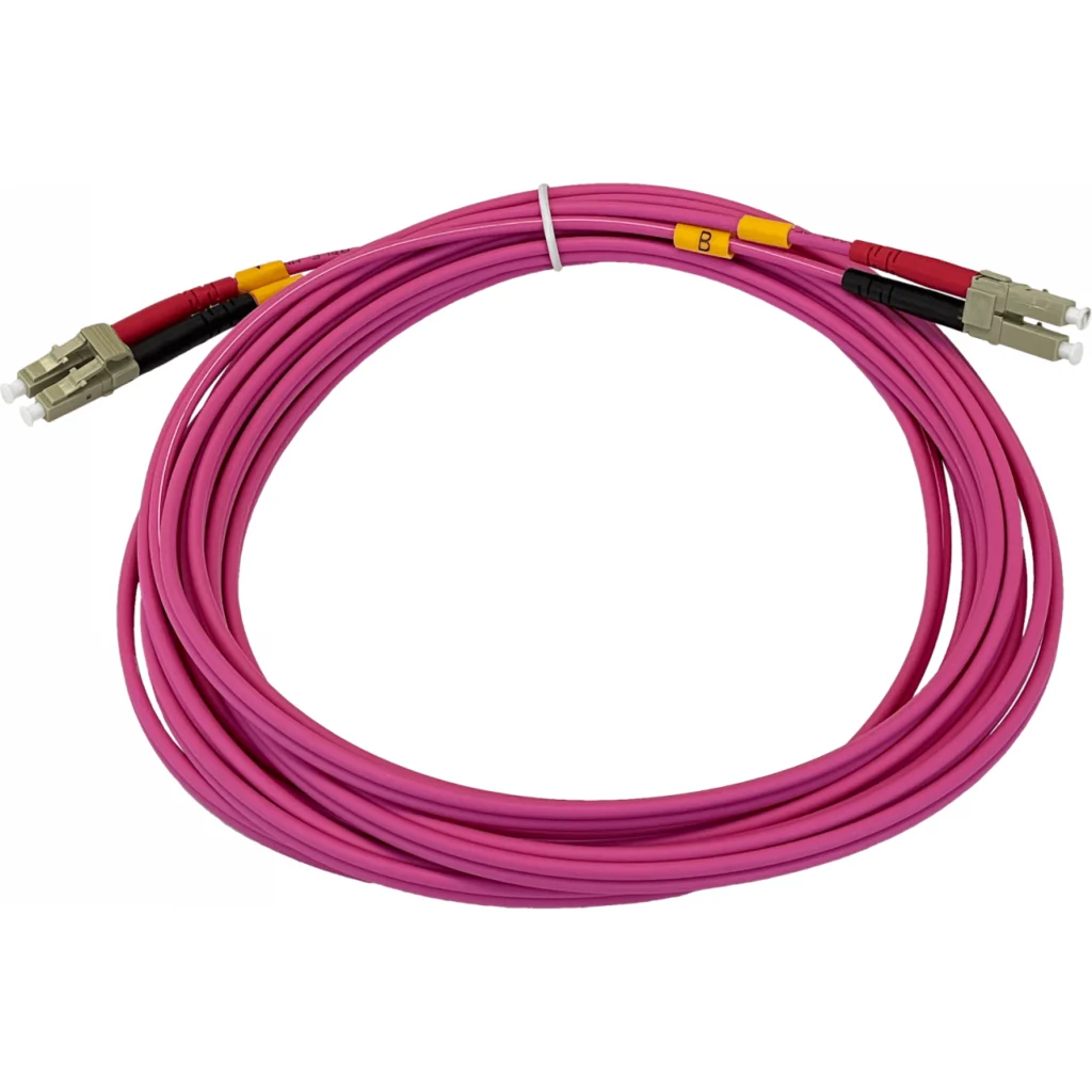 Imagen 2 de LSZH 5mt LC-LC OM4 MultiModo MM Duplex Jumper Fibra 50/125um 3,0mm