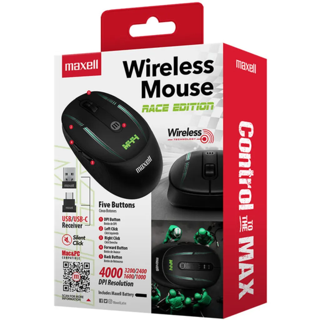 Imagen 4 de Mouse inalambrico edicion Race Maxell MOWL-M1 RACE M44