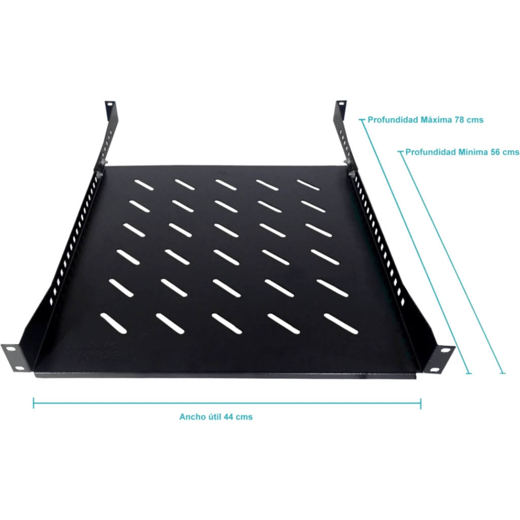 Imagen 1 de BANDEJA RACK LINKMADE 50CM 1U C/2 EXTENSIONES AJUSTABLE RB1-A5VL