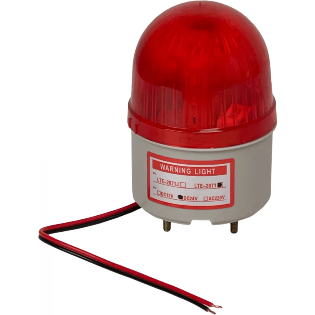 Baliza Rojo 24VDC LED Exterior Diametro-6,7cm Altura-10cm