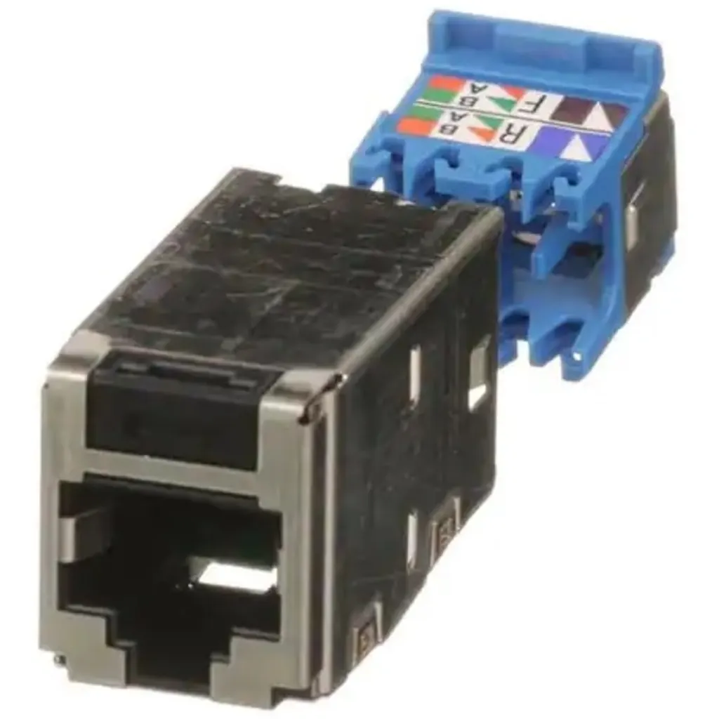1 PORT MOD JACK IDC 8W8P STP T568A/B MINI-COM TX6 CAT6A GIGA-TX