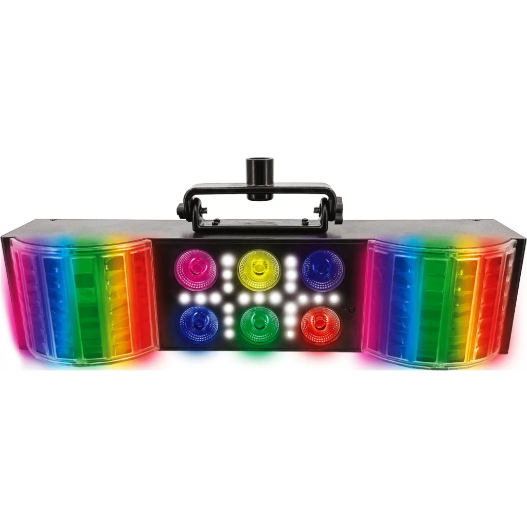 Imagen 2 de MLAB LUZ FIESTA STAND DERBY LASER STROBE 6 LED PAR MIC MUSIC RGBW 4 EN 1