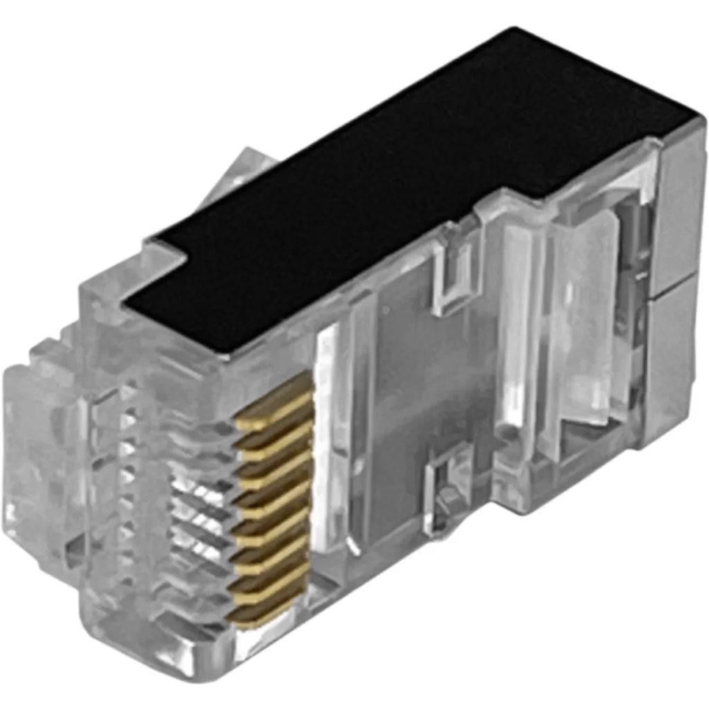 Imagen 3 de Conector RJ-45 50 unidades p/Unifilar Categoria 6 FTP STP Conector Metálico