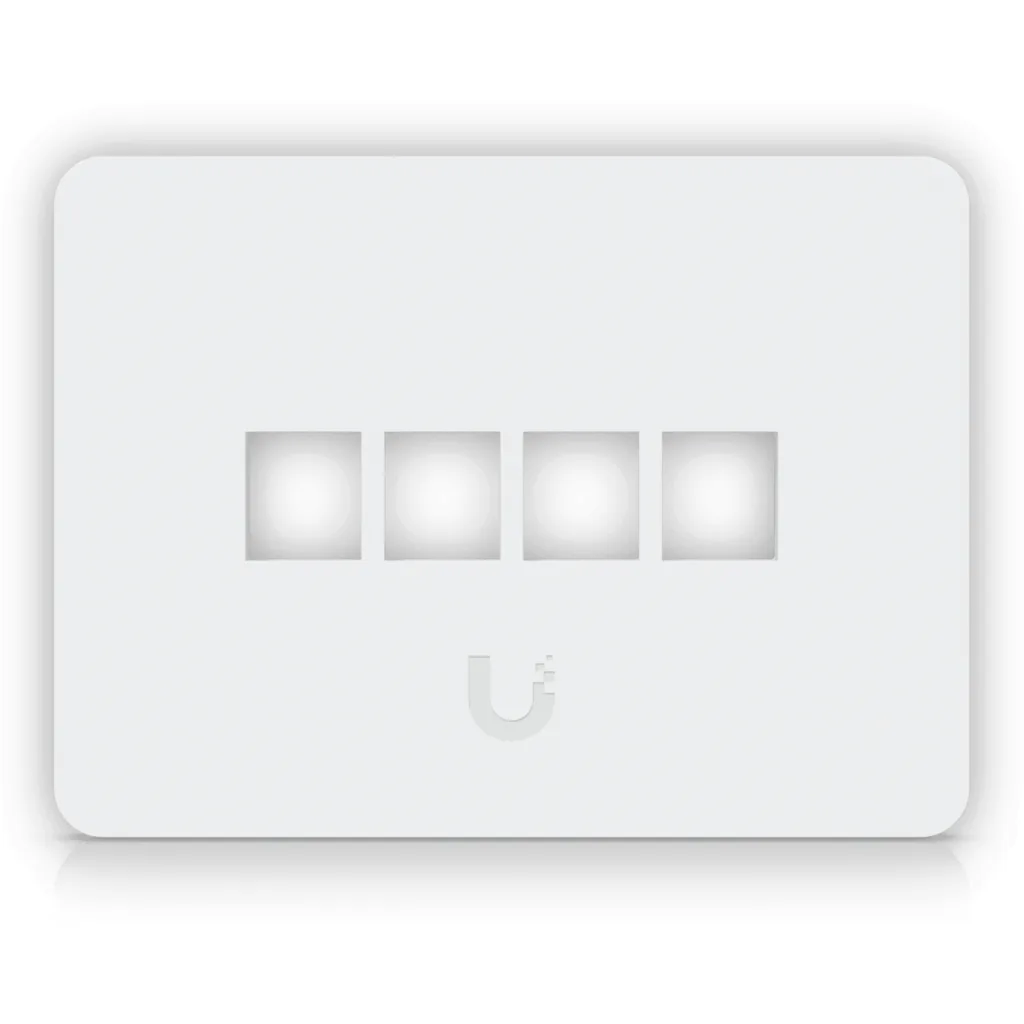 Imagen 2 de UI 1-unidad Blanco 4-Keystone Horizontal Faceplate Pintable 118x88mm