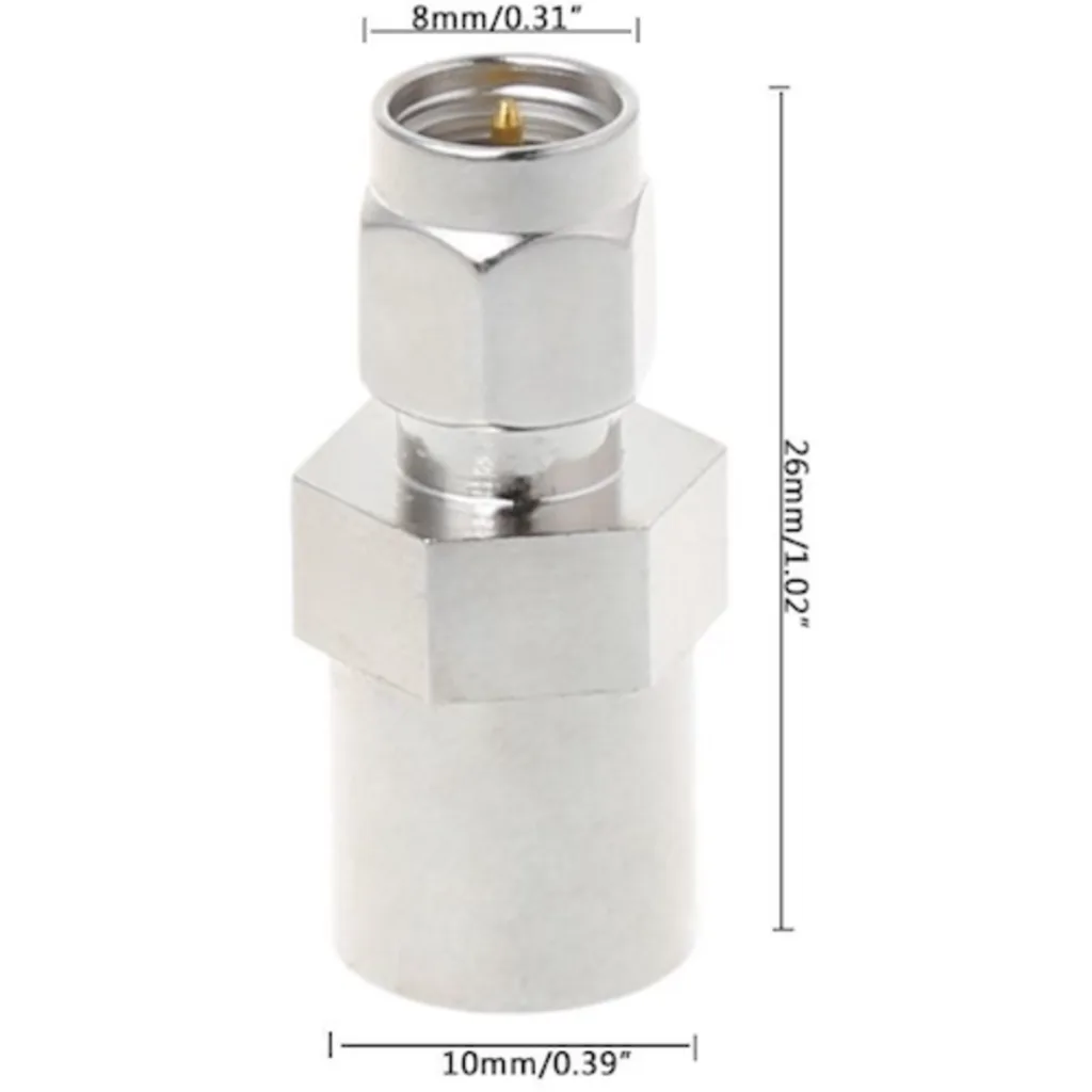 Copla FME-Macho .SMA-Macho Convertidor 26mm-Largo 0-200MHz