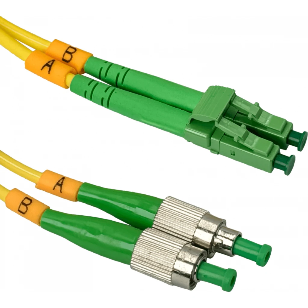 Imagen 1 de 1mt LC/APC-FC/APC MonoModo SM Duplex Jumper Cable Fibra 9/125um