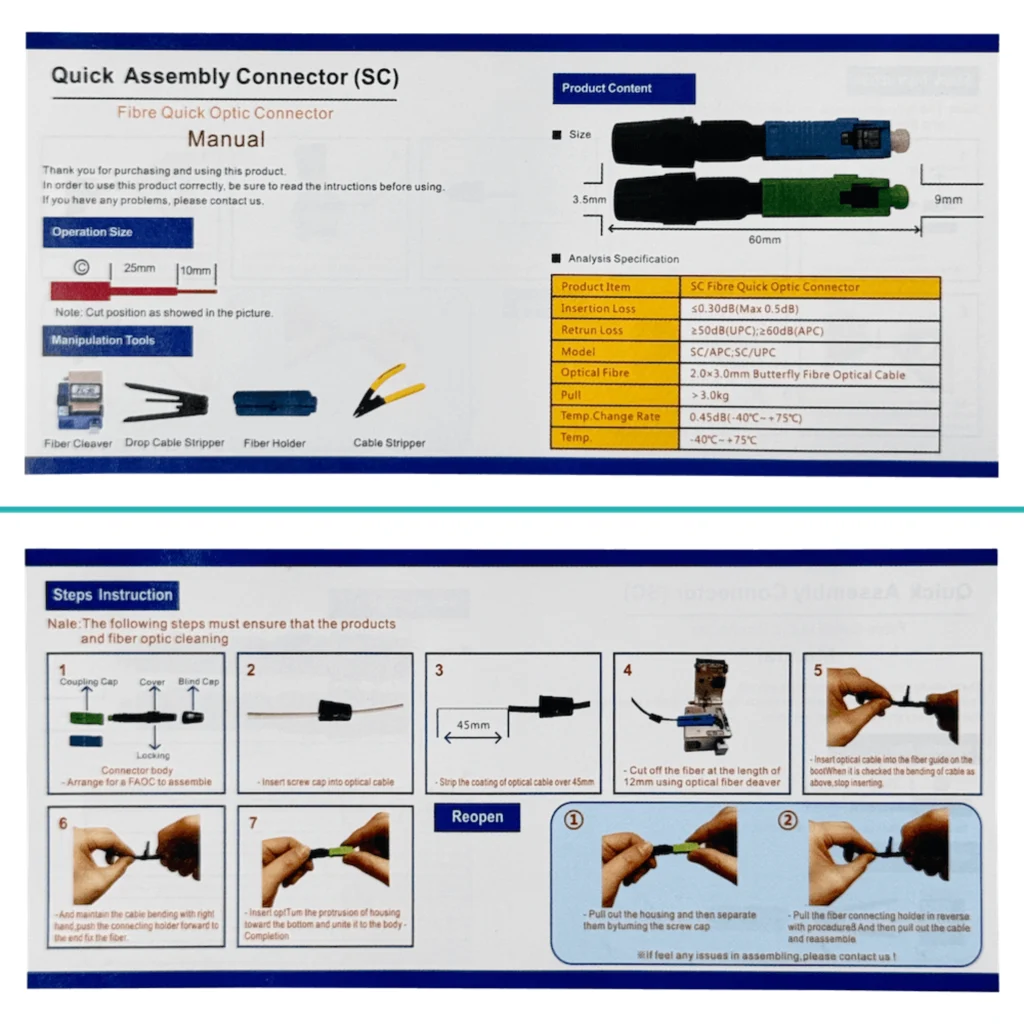 SC/UPC SM 10-unids Conectores Rapidos MonoModo G657A 10-unidades SX