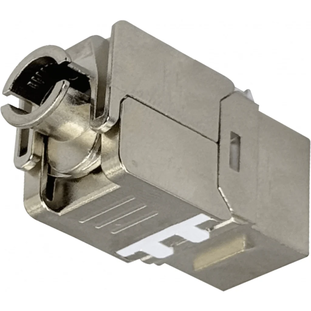 Imagen 1 de UI 1U CAT6A STP FTP BLINDADO PUNCHAB METAL RJ45 UACC-KEYSTONE-JACK-C6A