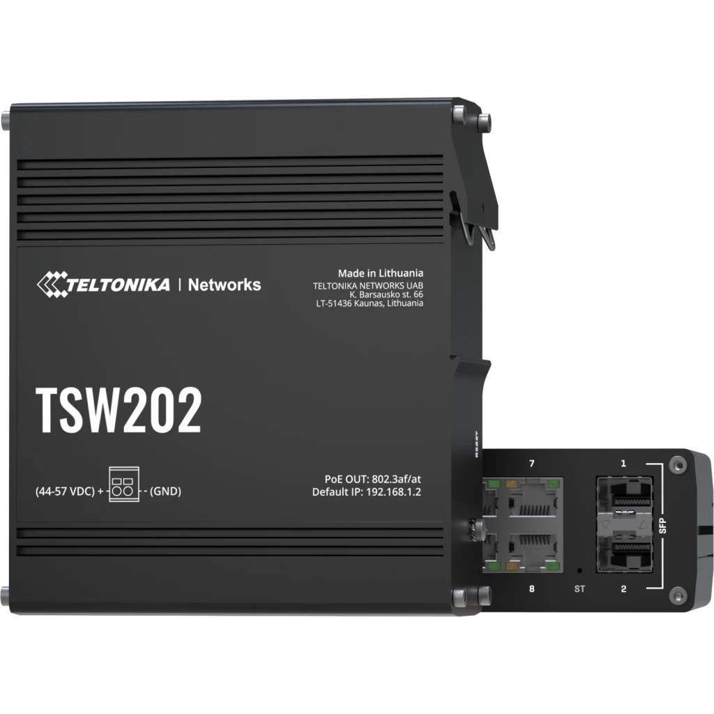 Imagen 3 de Switch Gestionable Teltonika TSW202, 8xGbE PoE/PoE+ + 2xSFP 1000BaseX