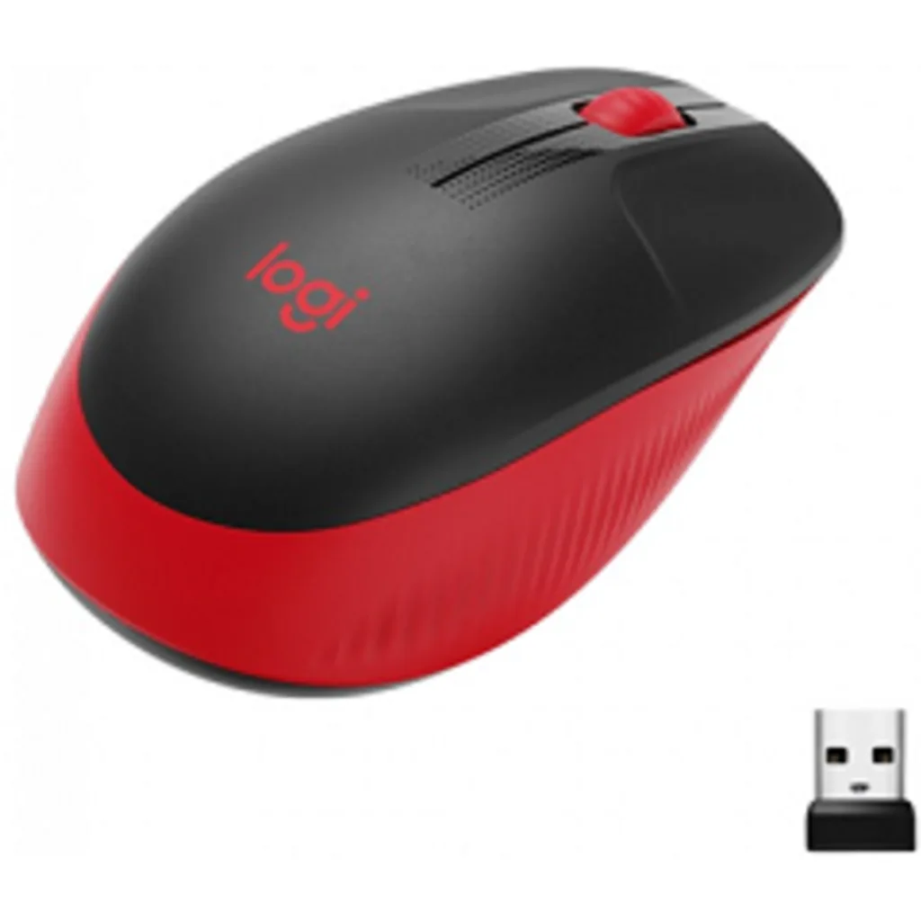 Imagen 7 de Mouse Inalámbrico Logitech M190 Óptico 1000dpi Ambidiestro 3 botones USB rojo