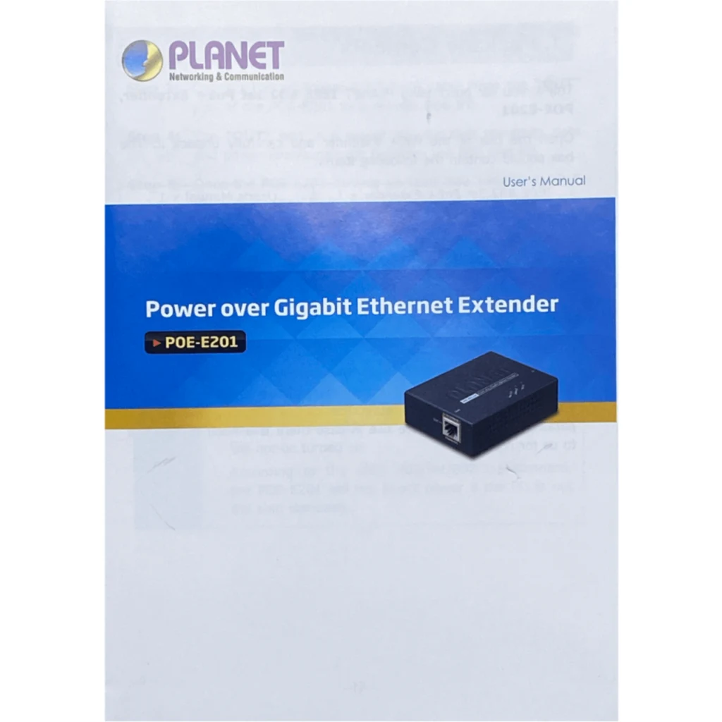 Imagen 5 de Extensor Ethernet Planet POE-E201 IEEE 802.3at 10/100/1000 2*RJ-45 26W