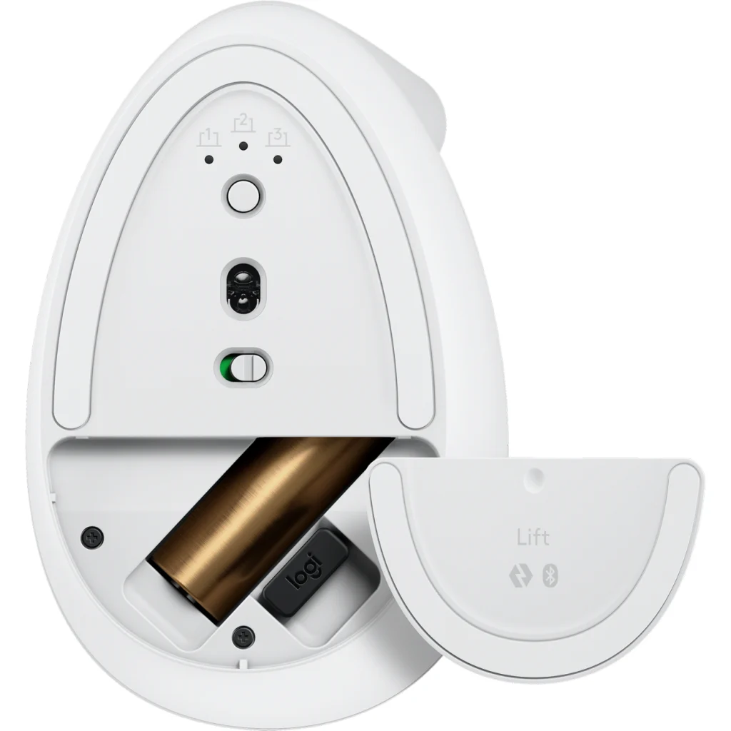 Imagen 2 de Mouse Ergonómico Inalámbrico Logitech Lift Vertical Óptico 4000DPI 6 BT Blanco