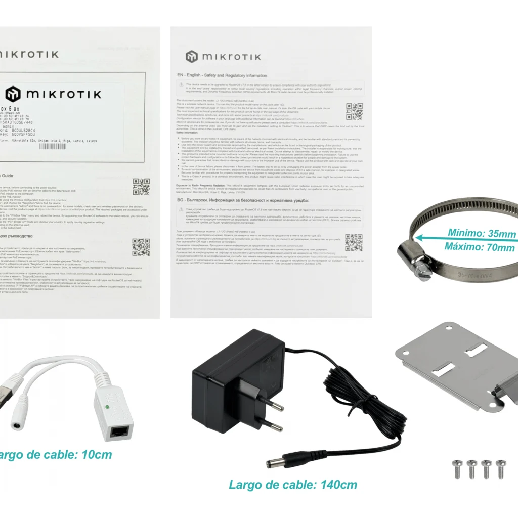 MIKROTIK Exterior 802.11AX WiFi6 2X2 1-1000 2-RPSMA L4 L11UG-5HaxD-NB