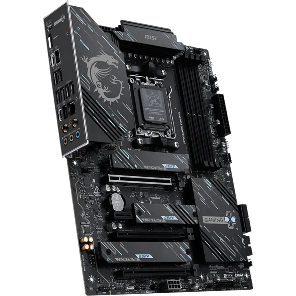 Imagen 3 de Tarjeta Madre MSI X870E GAMING PLUS WIFI AM5 4*DDR5 8126VB 5G LAN WIFI7 ATX