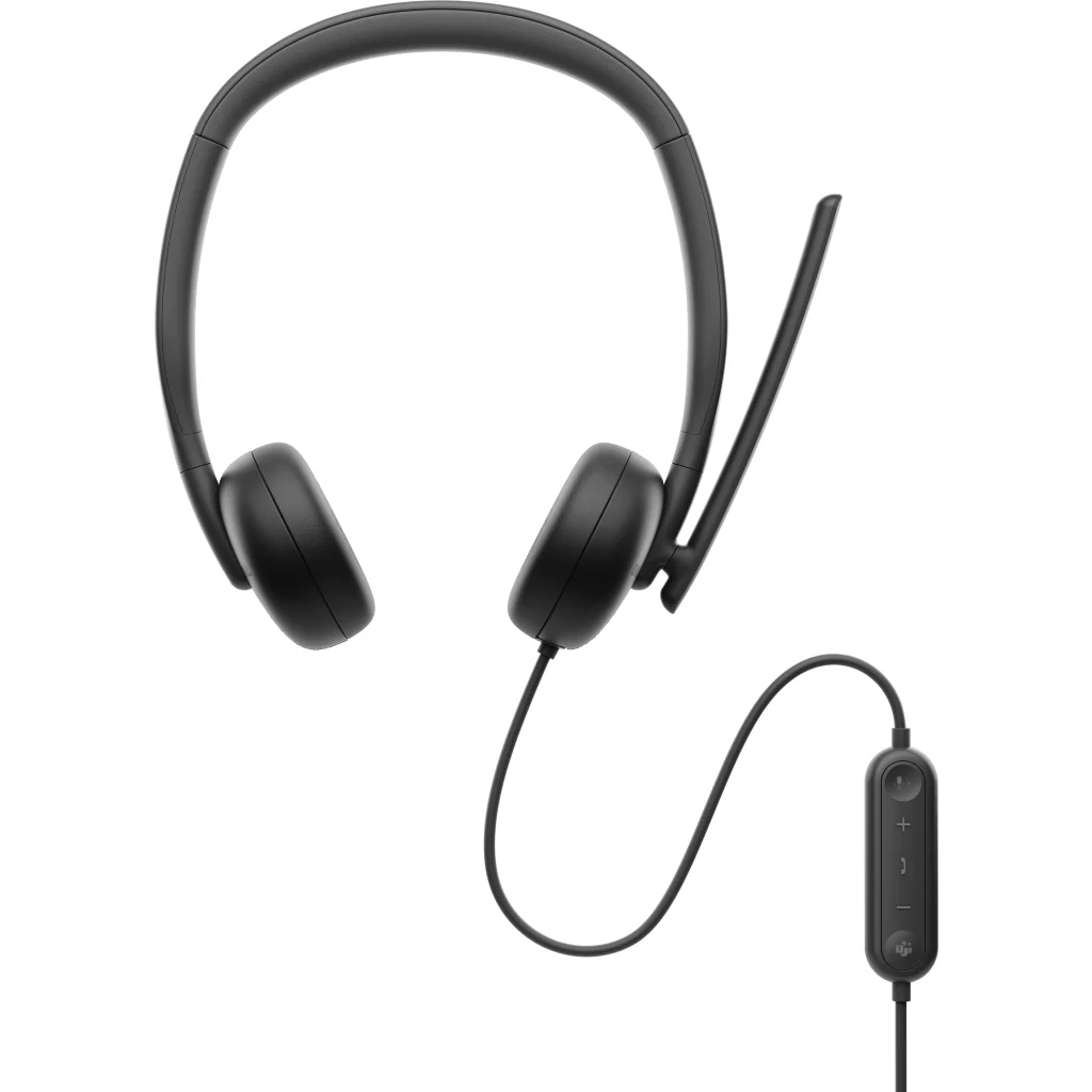 Audífonos Dell WH3024 Alámbricos Certificado Teams, Zoom, Micrófono Canc. Ruido