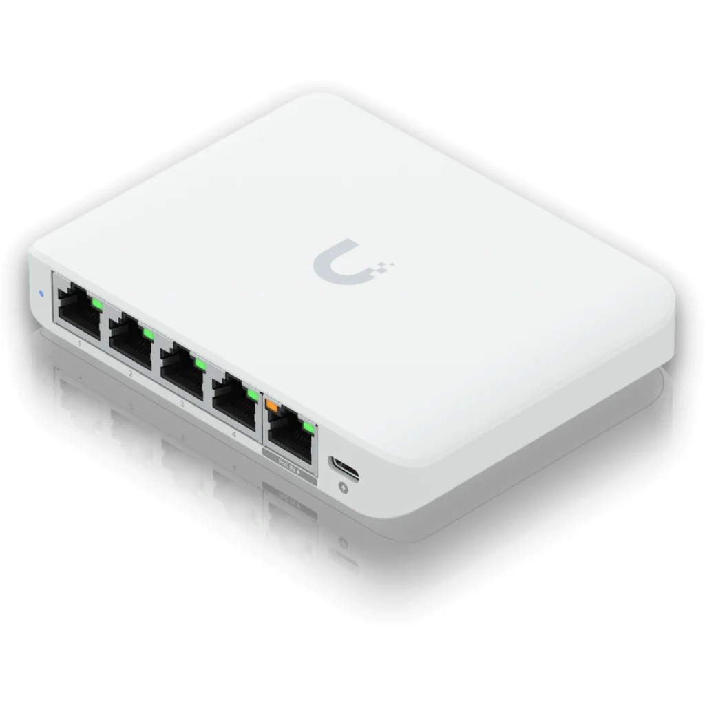 Imagen 4 de UBIQUITI 5-2.5Gbps in-PoE-af Switch-L2 interior inc-5V-USB-C req-UniFi