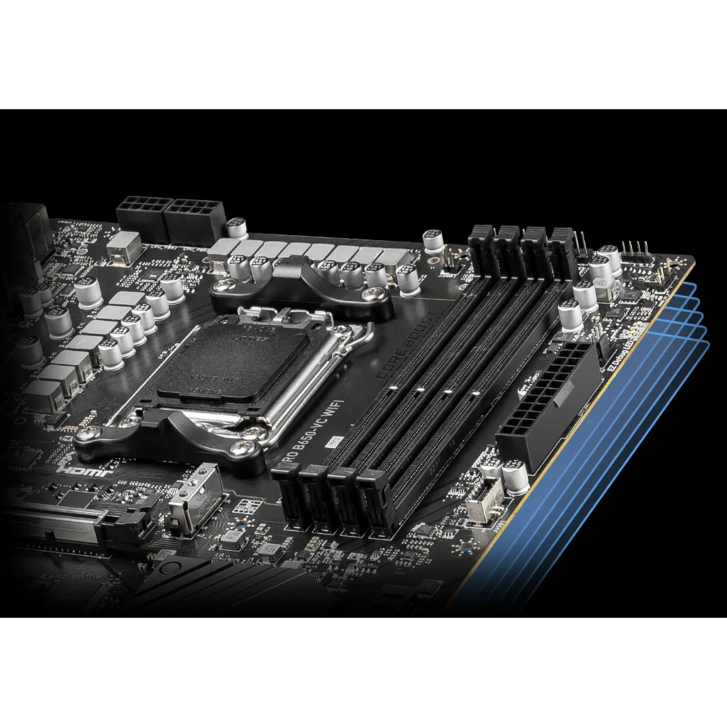Imagen 10 de Tarjeta Madre MSI PRO B650M-VC AM5 4*DDR5  HDMI DP WIFI 6E ATX BULK (SIN CAJA)