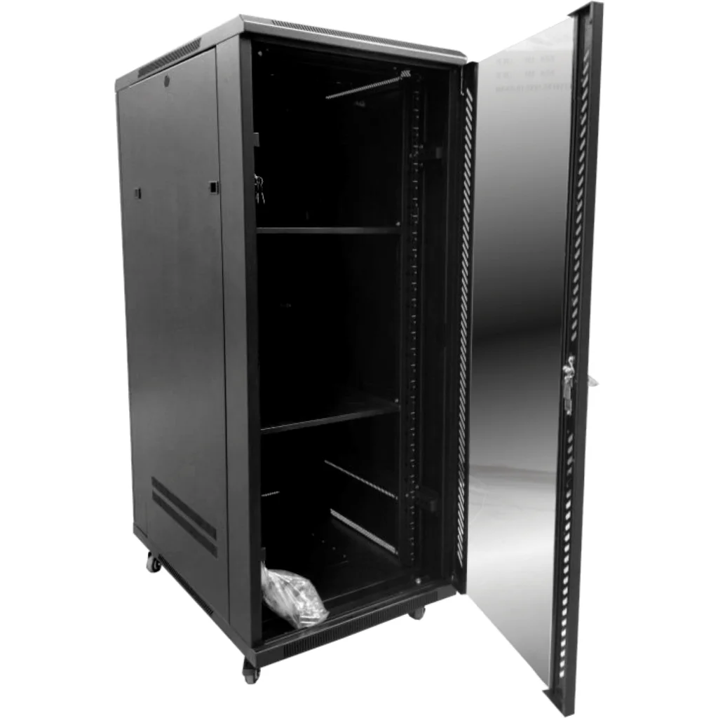 LINKMADE Vidrio 30U 900mm 90cm-Fondo Rack Ventiladores PDU Bandejas