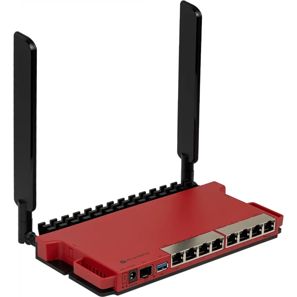 Imagen 2 de MIKROTIK 8-1000 1-SFP LCD USB L4 2,4GHz-1W-2x2 PoE L009UIGS-2HAXD-IN