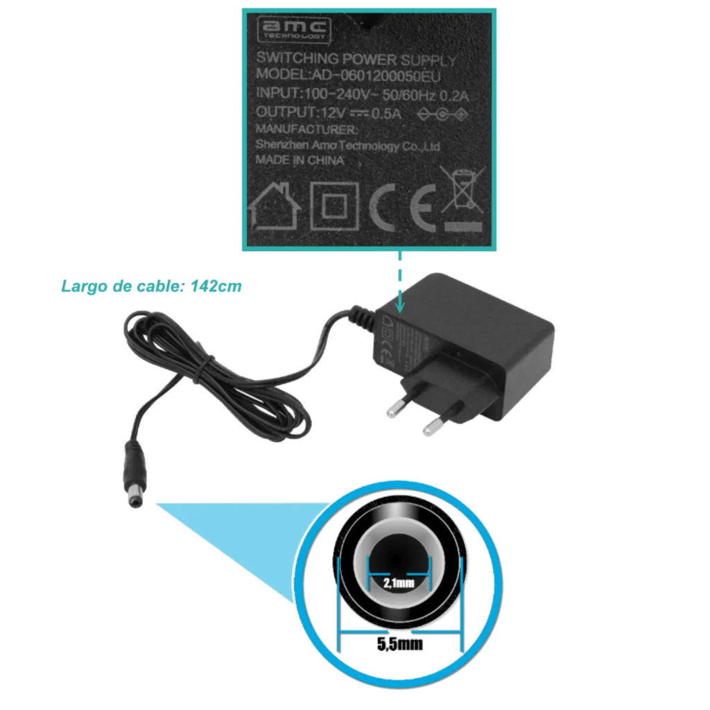 Imagen 3 de Gigabit Media Converter 5-18VDC inc-12VDC EM-0101-TG EUROLAN 1-SFP 1-1000-RJ45
