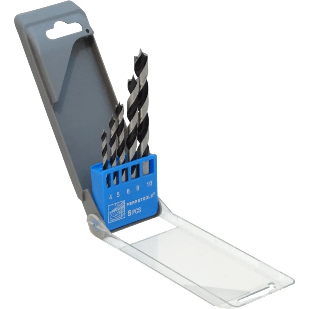 Imagen 1 de Brocas p/Madera 4x71mm 5x81mm 6x89mm 8x108mm 10x116mm Juego-5un.