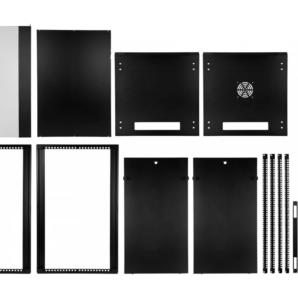 Imagen 7 de LINKMADE Desarmado 18U 60cm-Fondo Rack Gabinete Pared Muro Negro