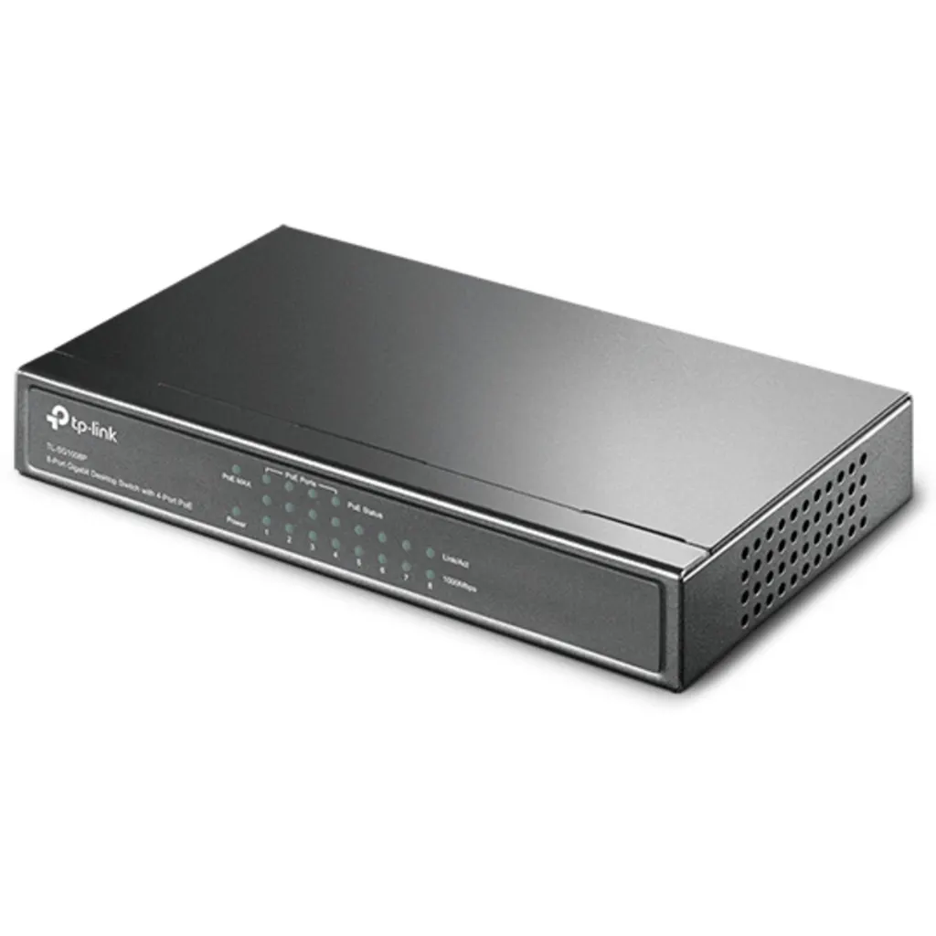 Imagen 2 de TP-LINK SWITCH 8-PORT GIGABIT DESKTOP 4-Port PoE+ UN / TL-SG1008P
