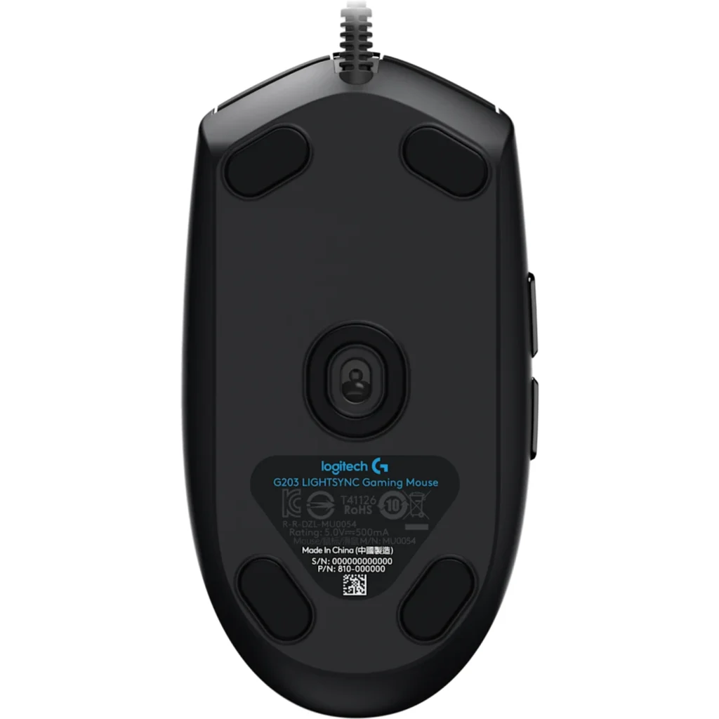 Imagen 3 de Mouse Gamer Alámbrico Logitech G203 RGB 6 Botones 8000dpi USB Negro