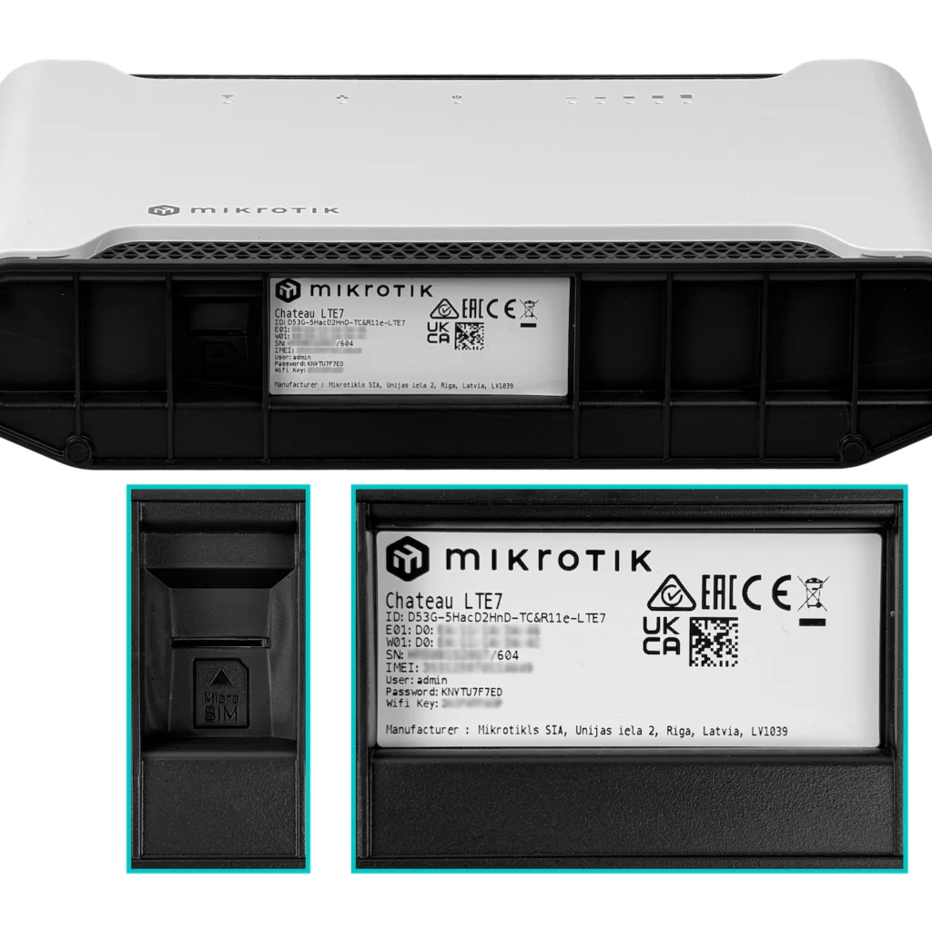 Imagen 5 de MIKROTIK 4G CAT7 5-1000 Sim USB L4 2,4/5GHz inc24V D53G-5HACD2HND