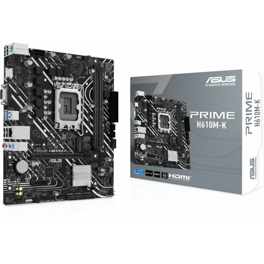 Imagen 8 de Tarjeta Madre Asus PRIME H610M-K LGA1700 13°G 2*DDR5 M.2 HDMI VGA PS/2 USB3.2
