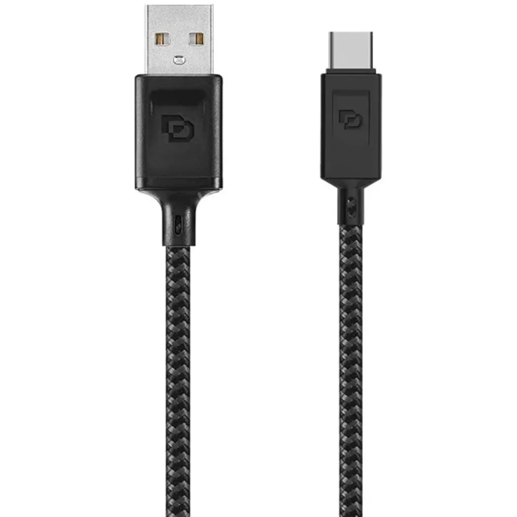 Cable USB-A a USB-C, USB 2.0, 1.2 Mt Rugged Dusted negro