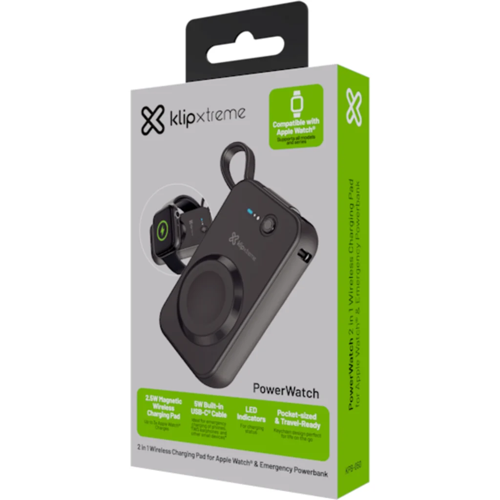 Imagen 6 de Klip Xtreme - Power bank - 24 pin USB-C - Apple Watch - Lithium polymer - Para Universal - 2.000mAh Wireless charging