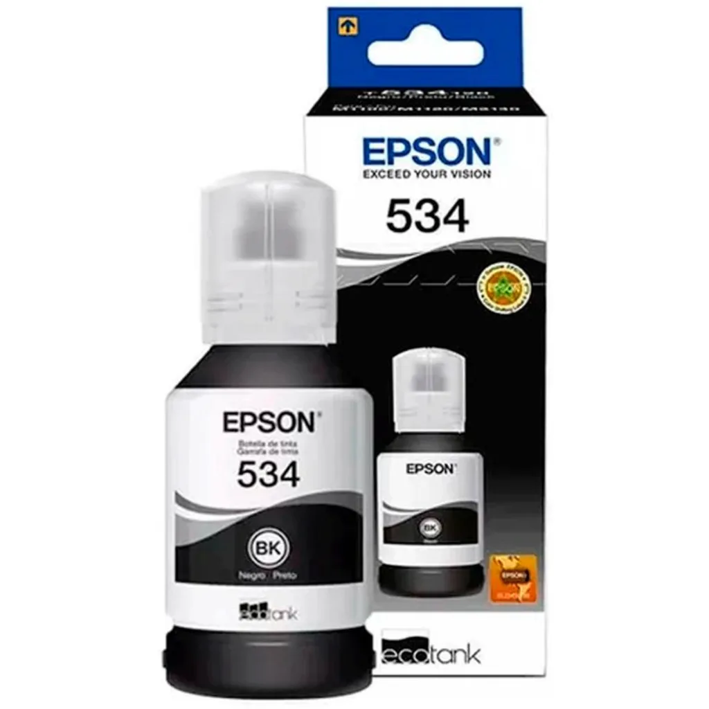Botella de Tinta  Epson T534120-AL Color Negro para  M2170/M1120/ M2140, 120ml